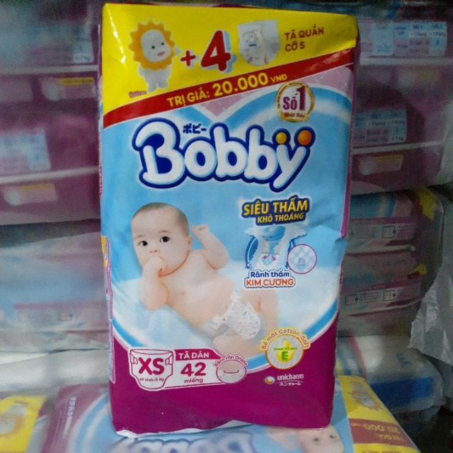 Tã dán Bobby XS 40 miếng (NB Sơ sinh đến 5kg)