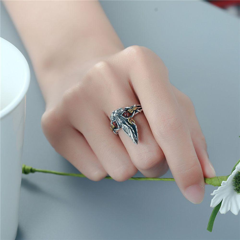 Nhẫn Hở Phong Cách Punk Sáng Tạo Cho Nữ Charms|Khuyên Tai Bản To Màu Sắc Retro Thời Trang