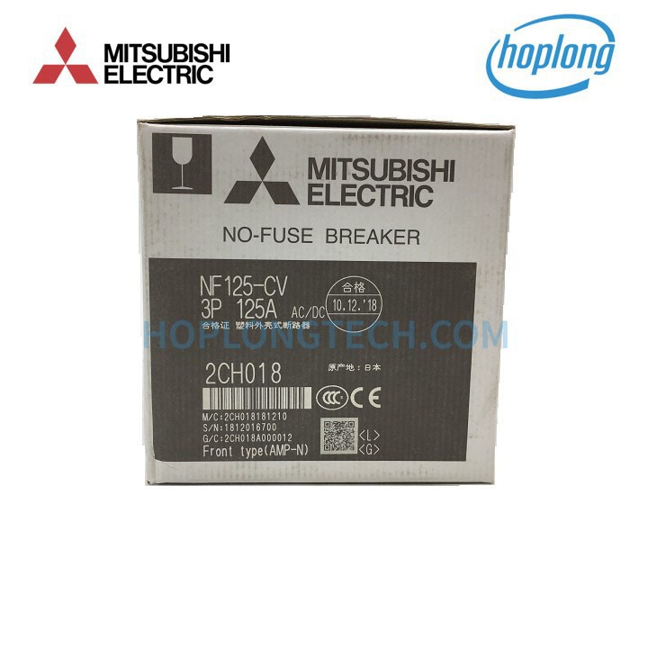 NF125-CV 3P 125A Aptomat MCCB 3P loại kinh tế dòng C Mitsubishi