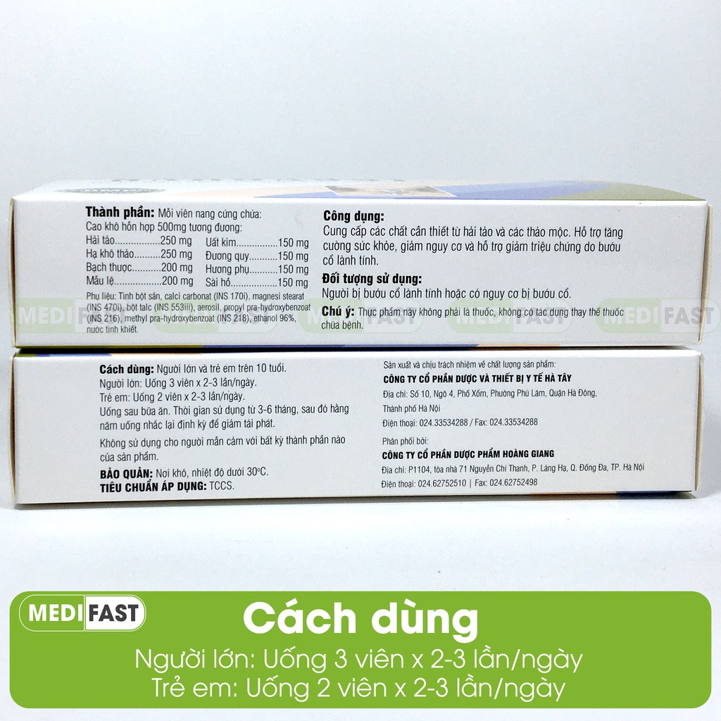 Viên uống bướu cổ - Sargassi, ngăn ngừa tái phát hộp 30 viên từ hạ khô thảo và dược liệu