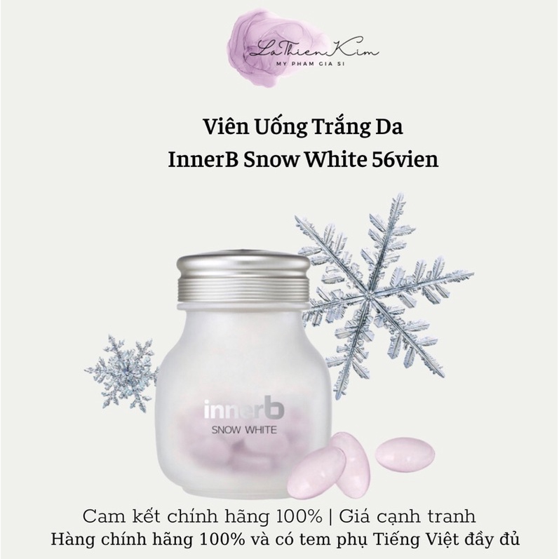 |Công Ty, Tem Phụ| Viên Uống trắng da InnerB Snow White 56v