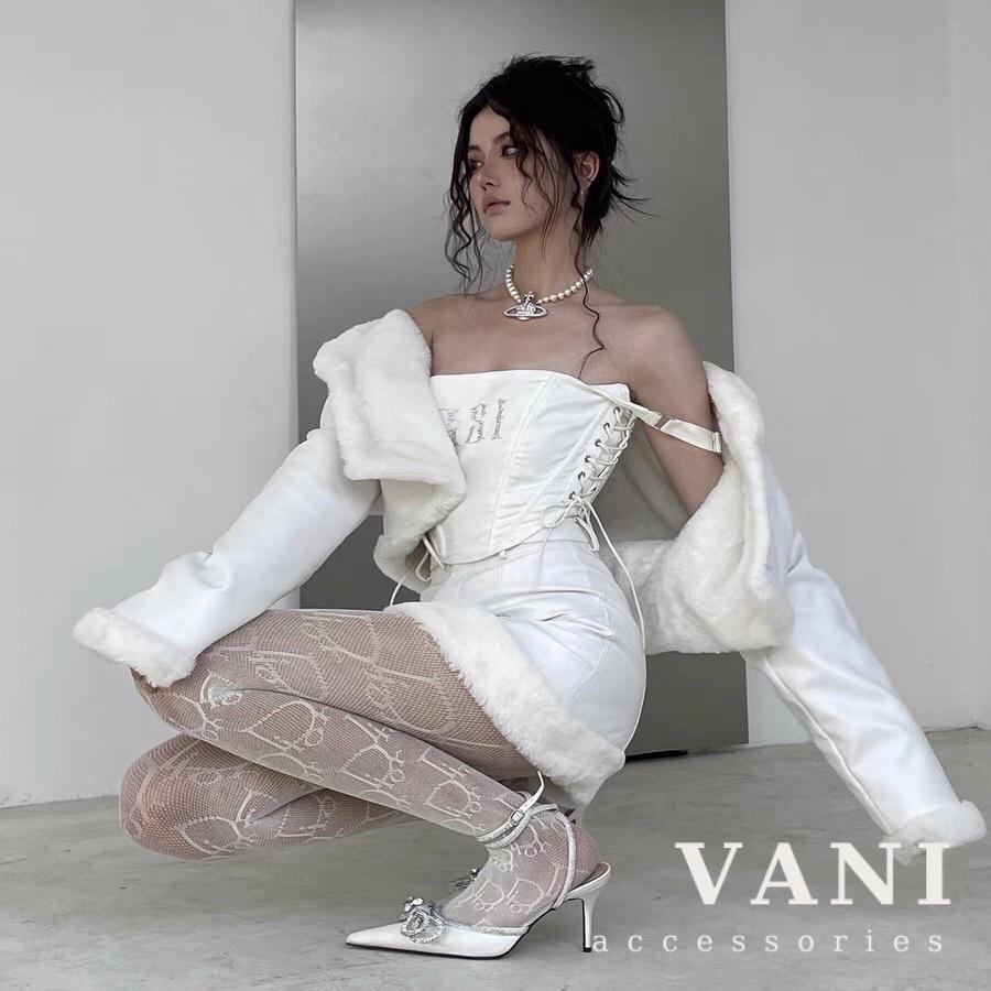 Quần Tất Lưới Hoạ Tiết Chữ Dr - Vani Store [TAT00168]