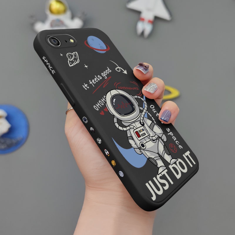 Ốp Điện Thoại Silicone Dẻo In Hình Phi Hành Gia Cho IPhone 8 7 Plus SE 2020 6 6S Plus