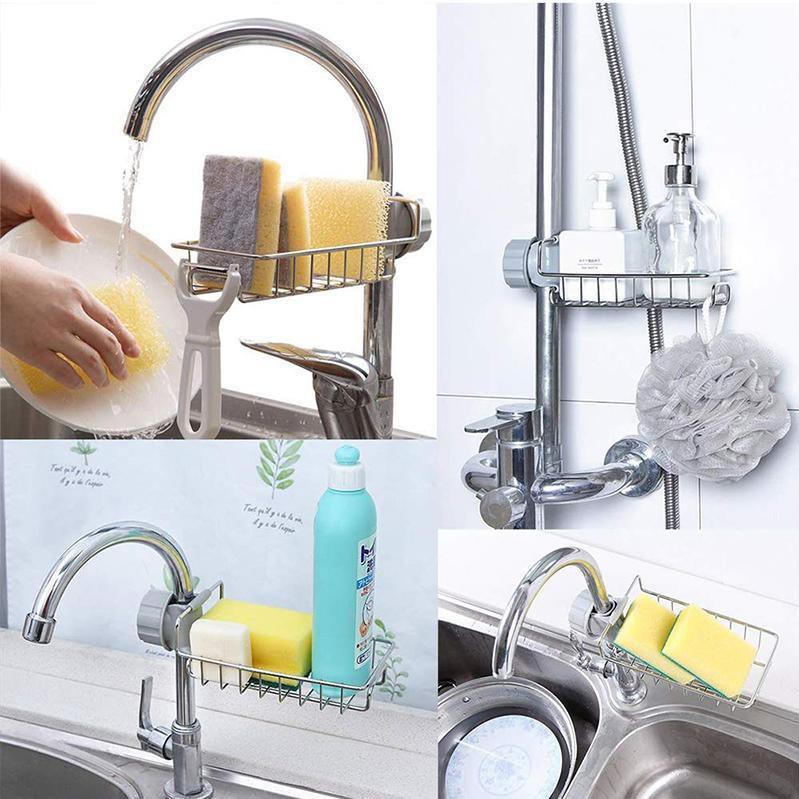 [HOT HIT] Gía để đồ cài cạnh vòi rửa bát tiện lợi sạch sẽ - HV Store 968