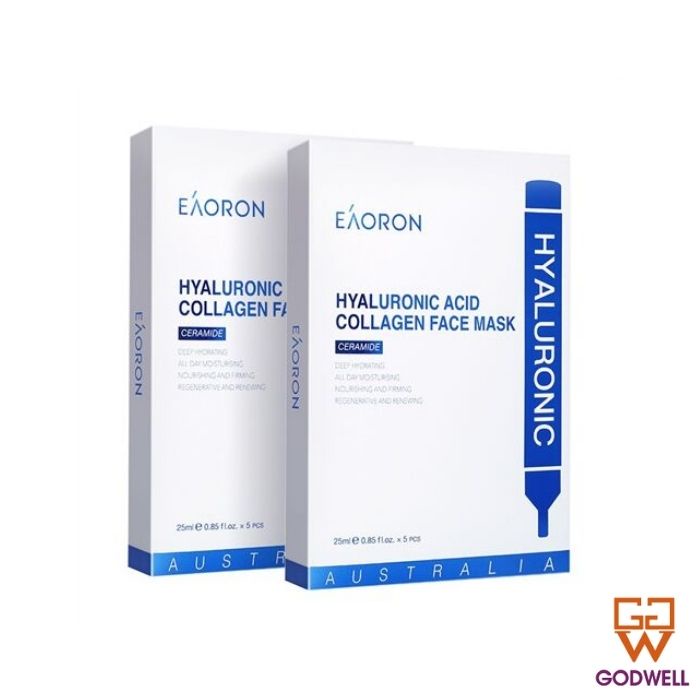 Mặt nạ dưỡng trắng và cấp ẩm da EAORON Hyaluronic Acid Collagen