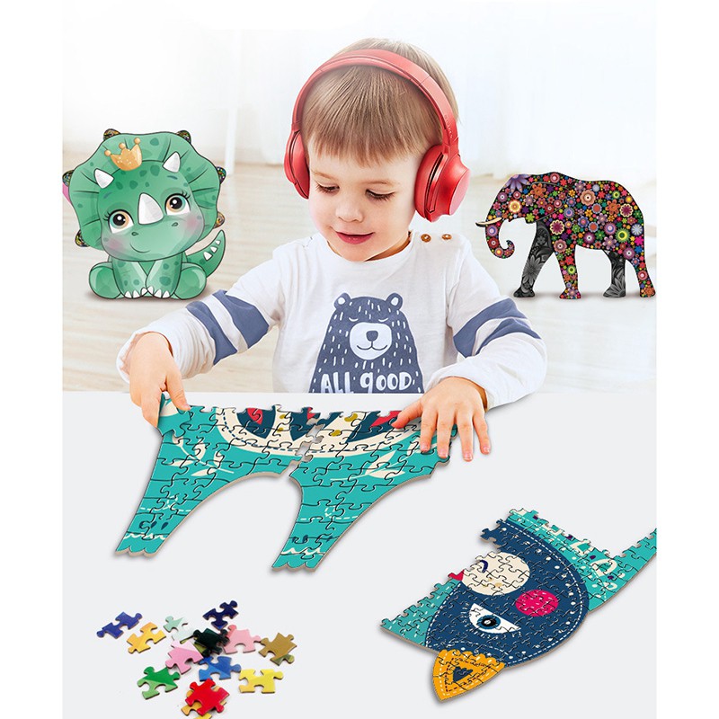 Bộ đồ chơi xếp hình in họa tiết các động vật lạ mắt dùng để làm quà tặng cho cả người lớn lẫn trẻ em