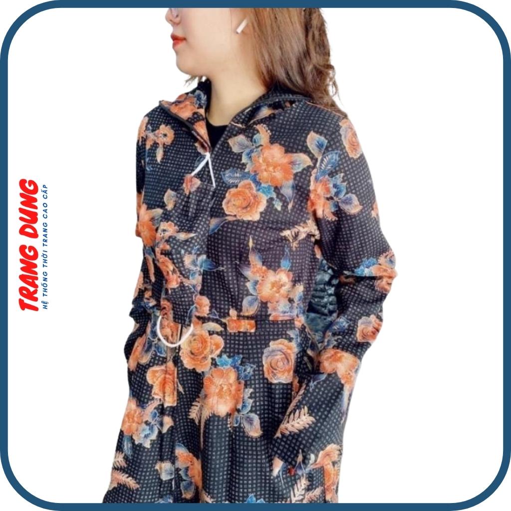 Váy chống nắng nữ toàn thân Trang Dung vải Umi D 2 lớp cao cấp thiết kế xẻ sau thời trang, dáng dài kín chân thoáng mát.