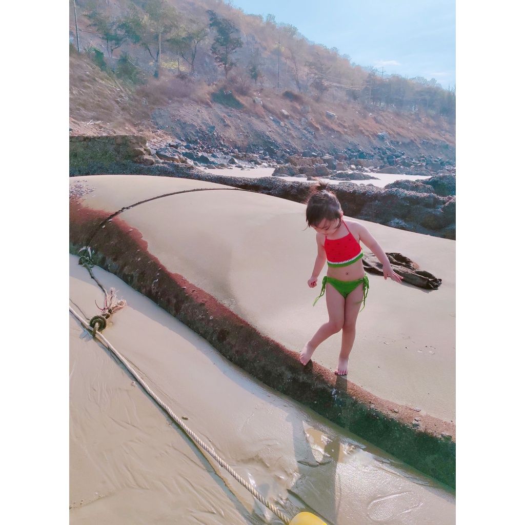 Bikini Quả Dưa Hấu Cho Bé Gái