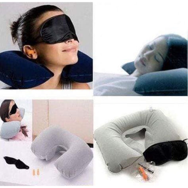 Bộ gối hơi cổ+ bịt mắt+ bịt tai