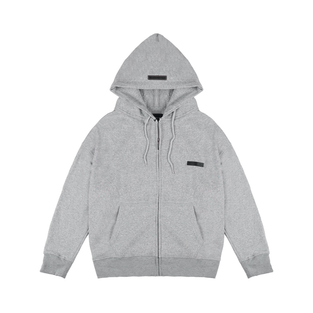 Áo Khoác Local Brand - Jacket Hoodie Zip Dragonbyboi Basic s22, chất liệu nỉ 2 màu xám, kem