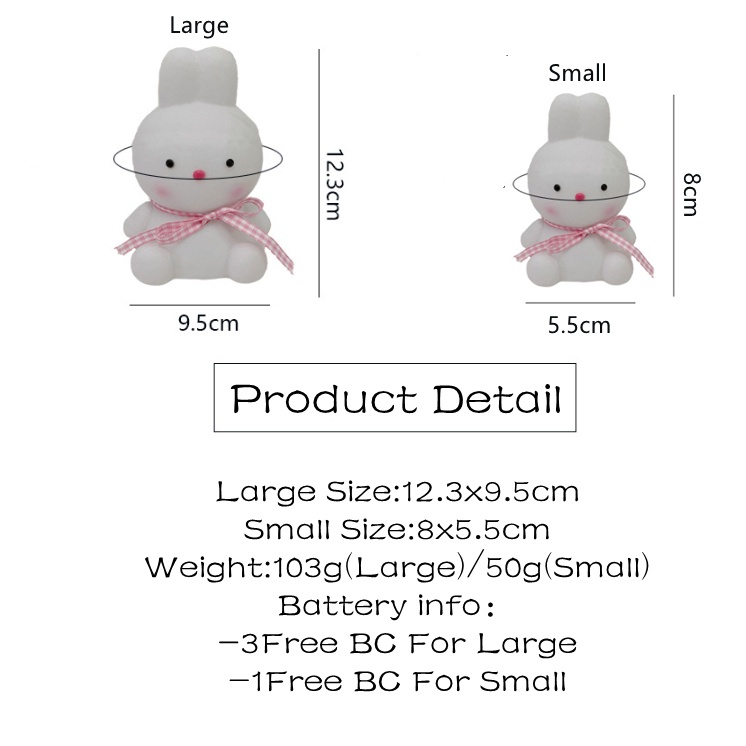 【Hàng Có Sẵn】Đèn Ngủ Nhỏ Hình Thỏ Dễ Thương Dùng Trang Trí Phòng Ngủ/Ký Túc Xá