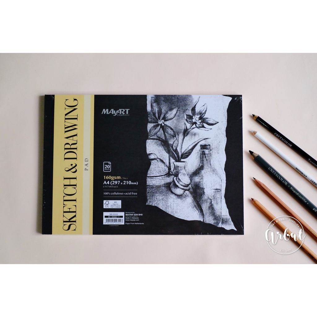 [ARBAT] Sổ sketchbook chì Maypad A4