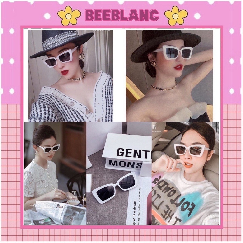 Mắt kính thời trang nữ Kính mắt mèo vuông đi biển siêu sang chảnh