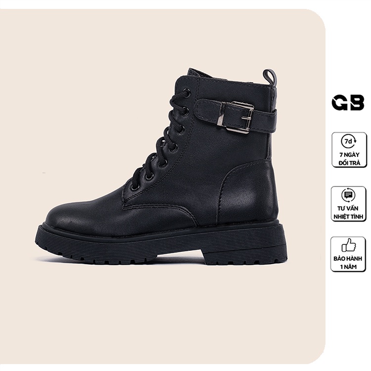 Giày boot nữ giayBOM cổ cao khóa kéo bên hông đế cao 4 cm B1186