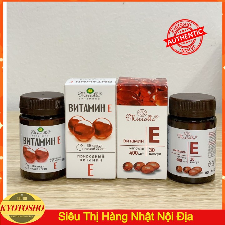 Viên uống Vitamin E đỏ Nga 270mg 30 viên [date t7/2022] | Thế Giới Skin Care