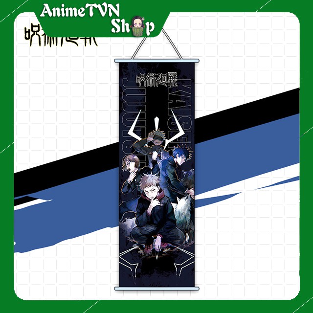 Poster vải lụa tranh lụa treo tường hình Anime Manga - Jujutsu Kaisen Size 30x70cm