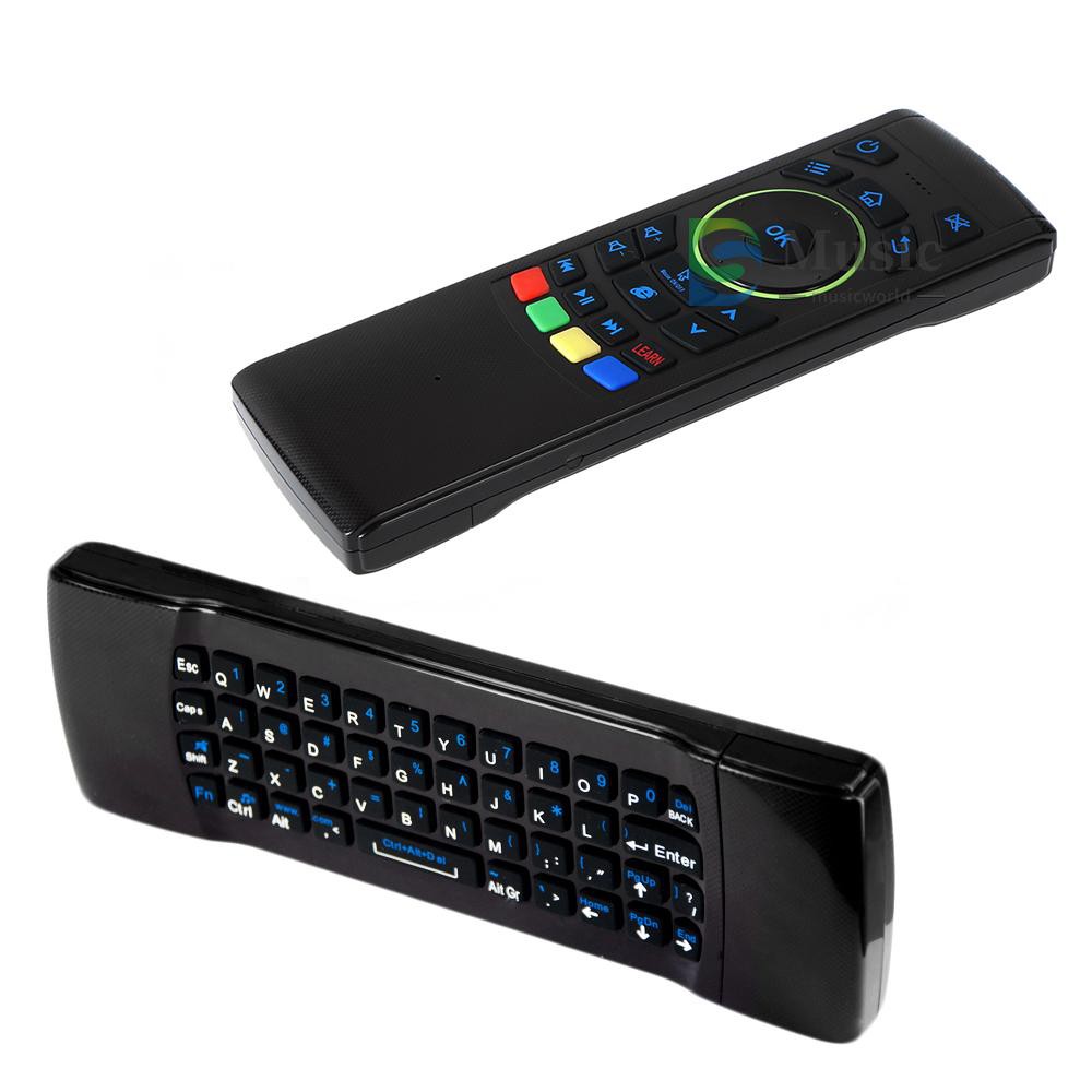 〖MUSIC〗2.4G 6-Axis Air Mouse Wireless Keyboard Remote Control 6-Axis Sensor with Infrared Remote Learning for MINI PC Smart TV Android TV BOX