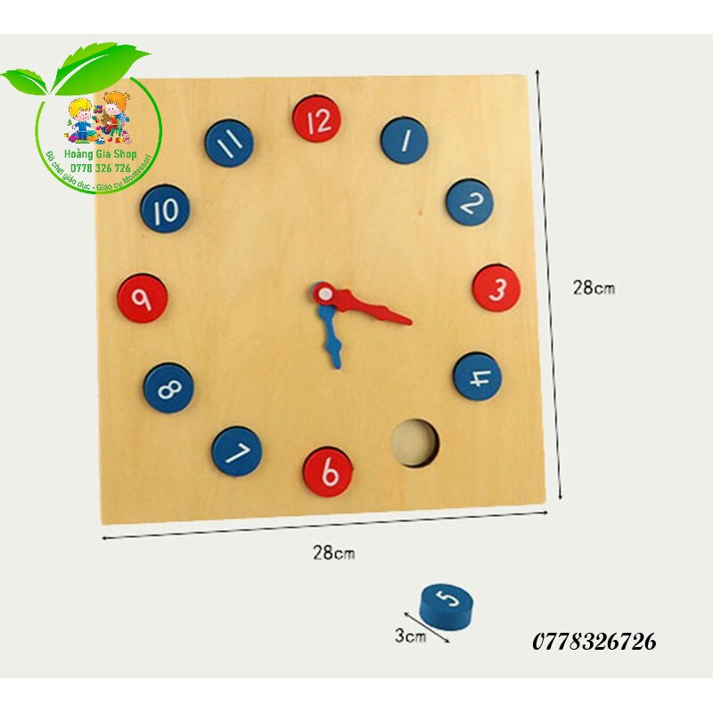 Đồng hồ ghép số Montessori (Clock with Moveable Hands)