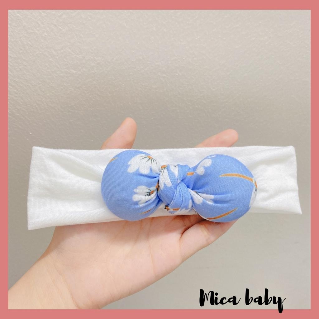 Băng đô vải gắn nơ phồng dễ thương cho bé gái Mica Baby BD54