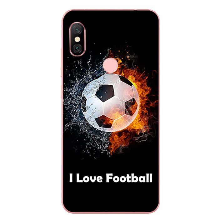 Ốp lưng dành cho điện thoại Xiaomi Redmi Note 6/Redmi Note 6 Pro - I Love Football (hàng chất lượng cao)
