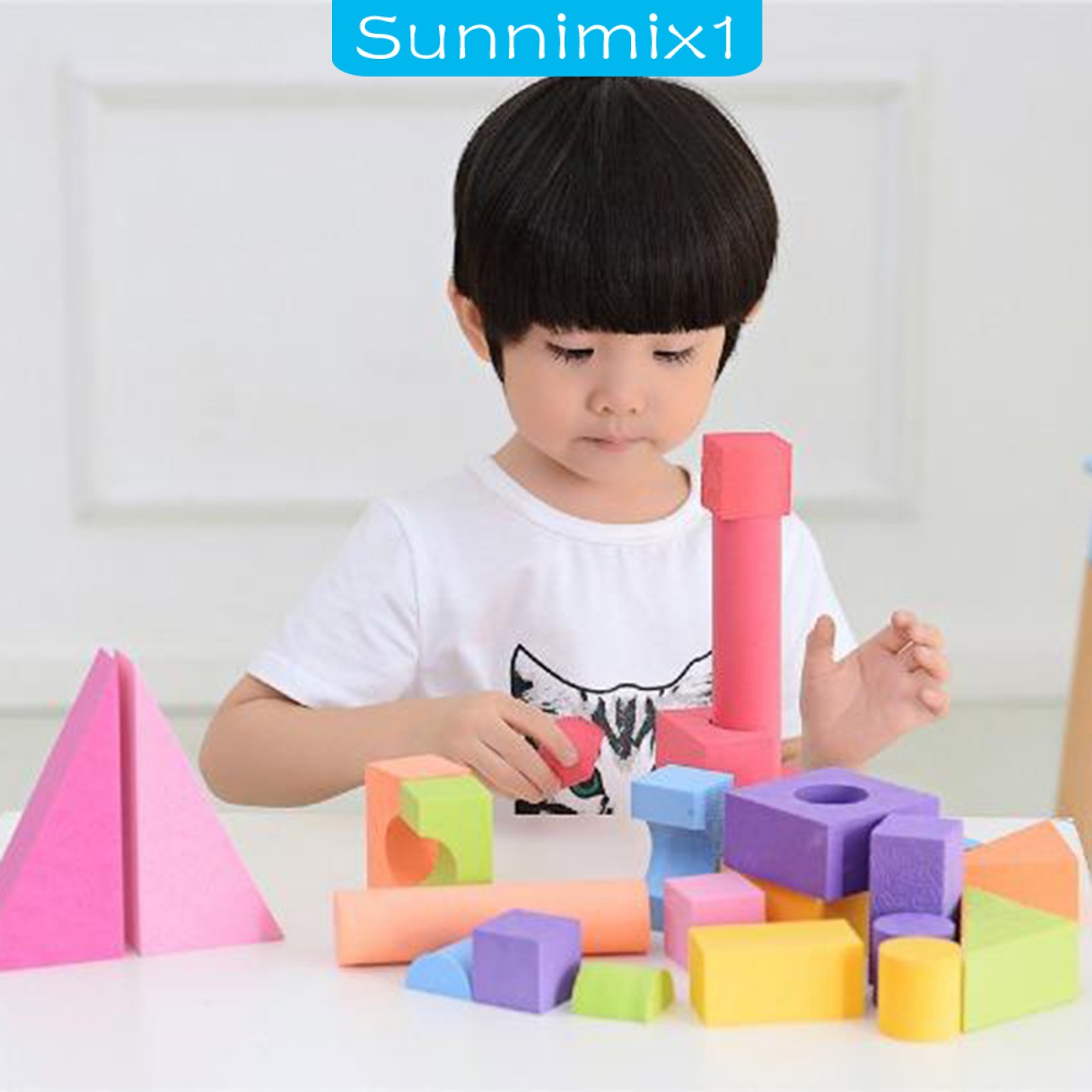 Set 25 Khối Xếp Hình Bằng Xốp Eva Mềm Dày 3.5cm Cho Bé