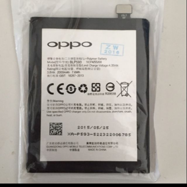 Pin cho máy oppo neo 5 blp 593 bh 6 tháng