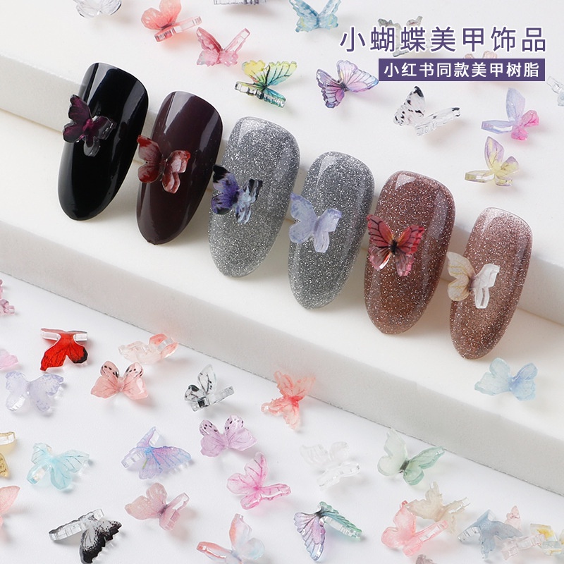 Charm bướm - Phụ kiện trang trí - Set 10 con
