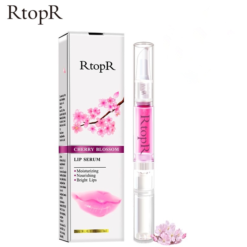 Serum Dưỡng Môi Hoa Anh Đào Rtopr Dưỡng Ẩm Ngăn Ngừa Nứt Nẻ Môi Giảm Khô Môi Lâu Trôi 3ml