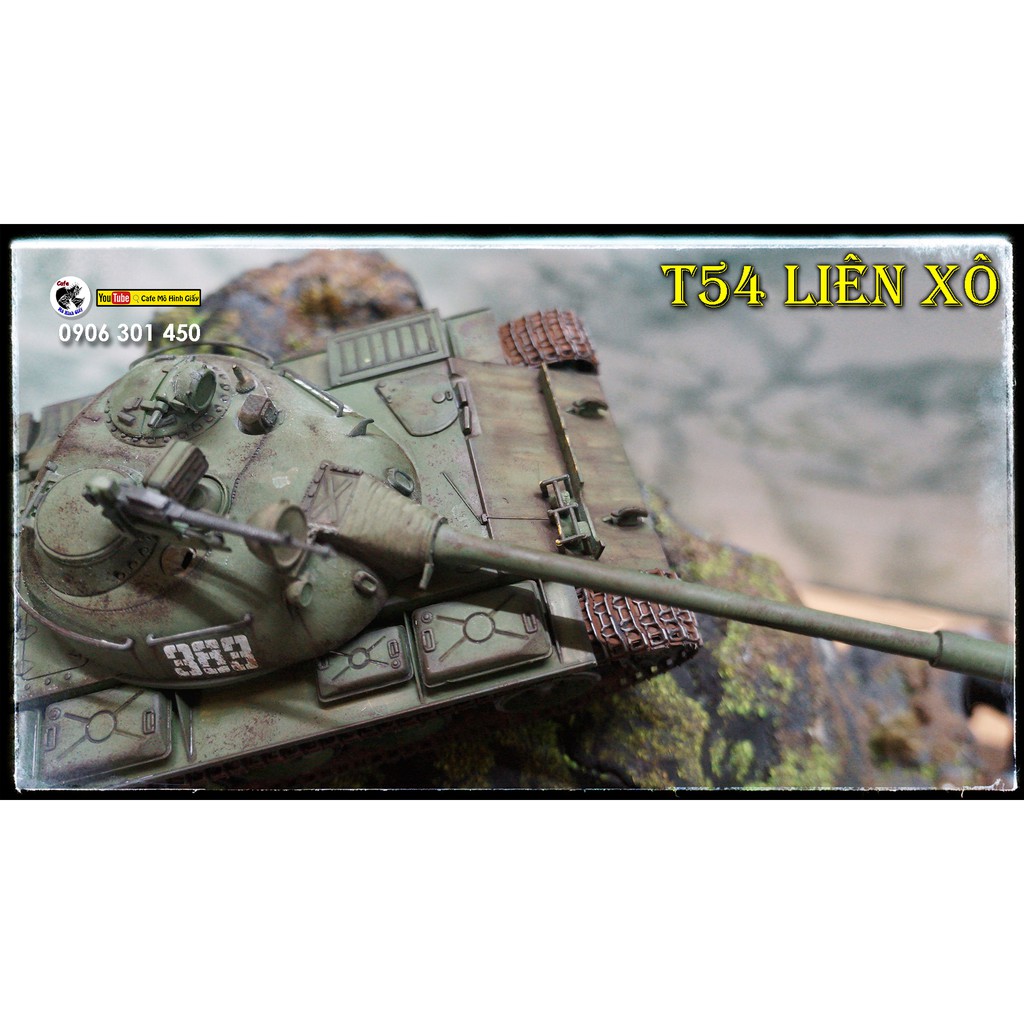 Mô hình xe tăng hạng trung main batle tank T-54 Nga, xe tăng T54