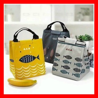 Túi giữ nhiệt đựng đồ ăn họa tiết hình cá