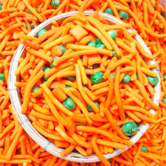 500g Bim bim que cay mix đậu Hà Lan ngon giòn