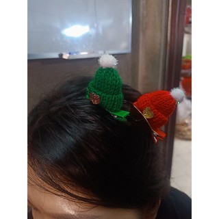 kẹp tóc hình nón trang trí giáng sinh