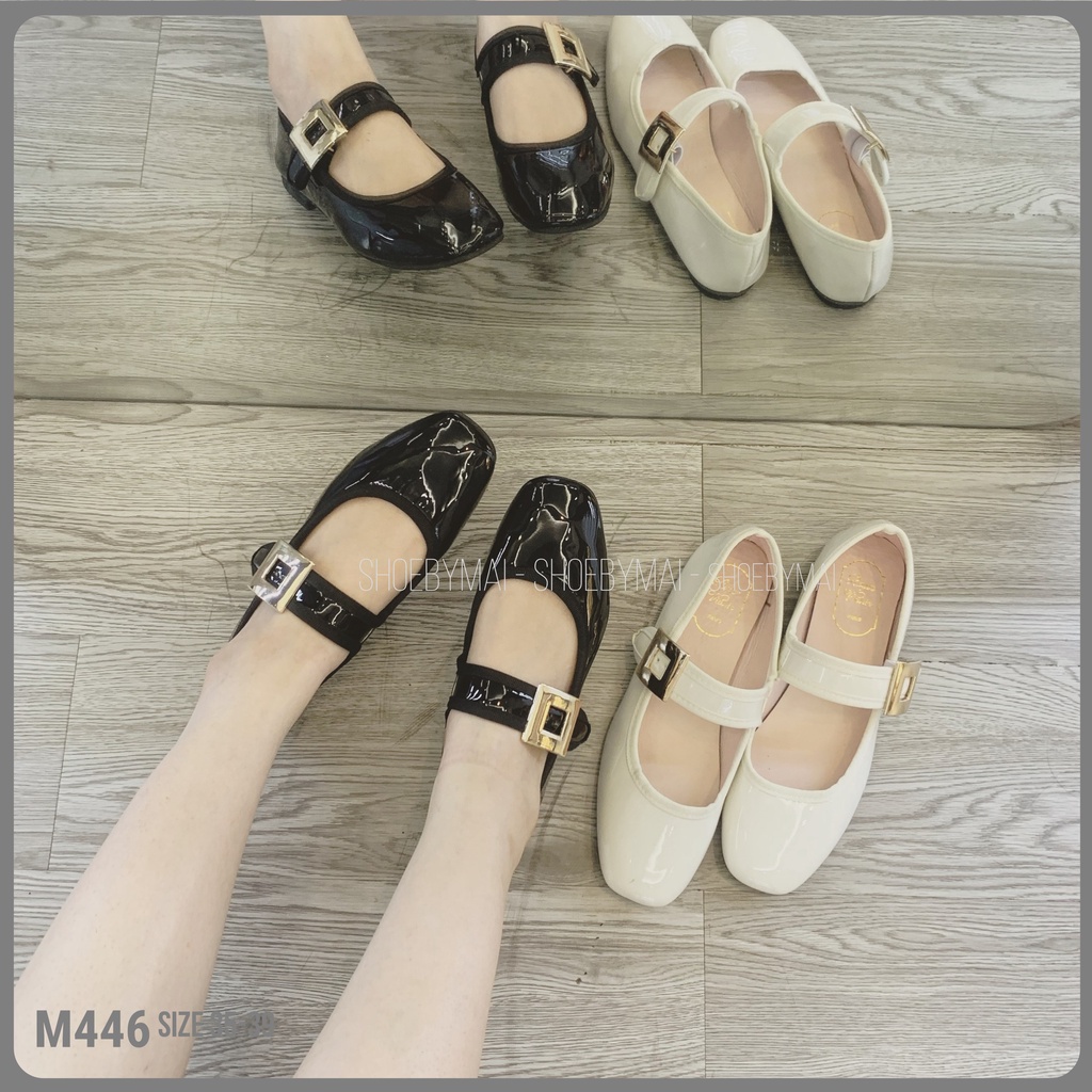 Giày búp bê mary jane nữ quai ngang M446 - FORM BÉ LÊN 1 size