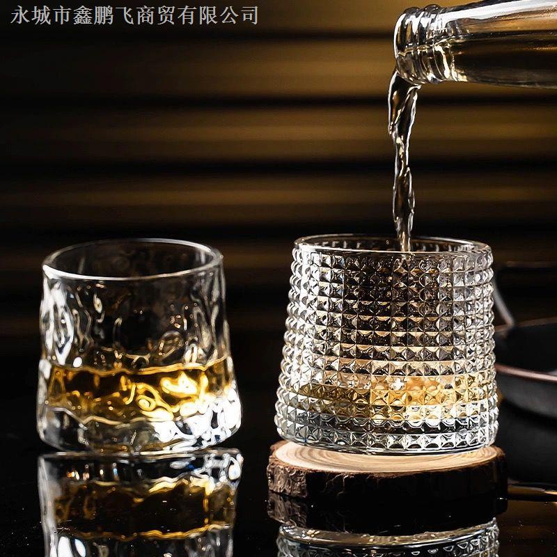 Ly Thủy Tinh Xoay Uống Rượu Vang/Bia Bằng Thủy Tinh Kiểu Nhật Bản Sáng Tạo