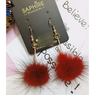 Khuyên tai cục bông dáng dài