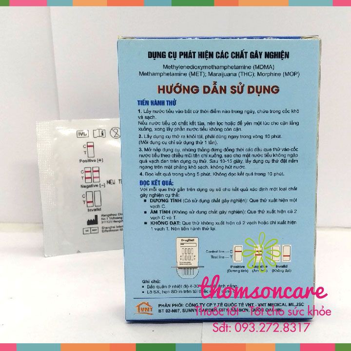 Que Thử Ma Túy Tổng Hợp - Que Thử 4 Chất Gây Nghiện - Test Thử Ma Túy Các Loại Drugs of Abuse test Chính hãng