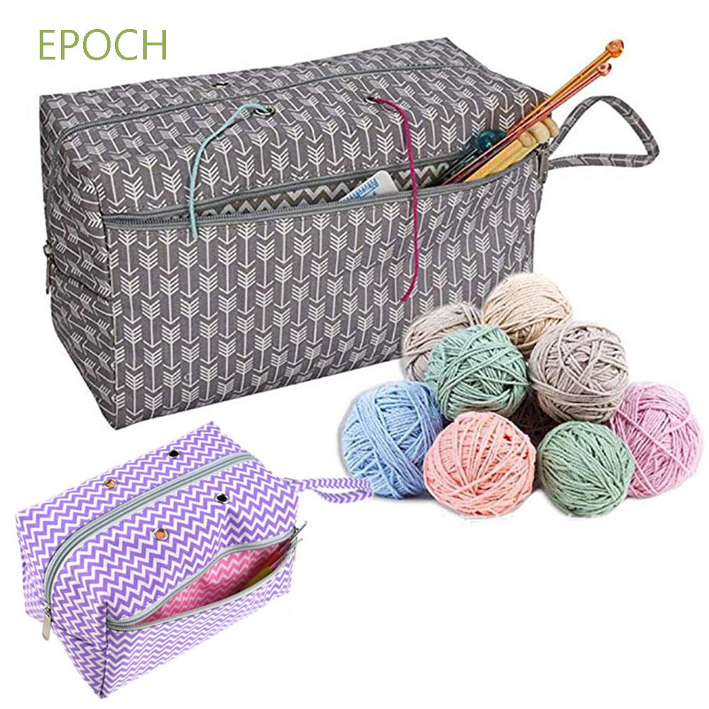 Túi đựng chia len thêu làm đồ thủ công tiện dụng DIY tùy chọn màu sắc