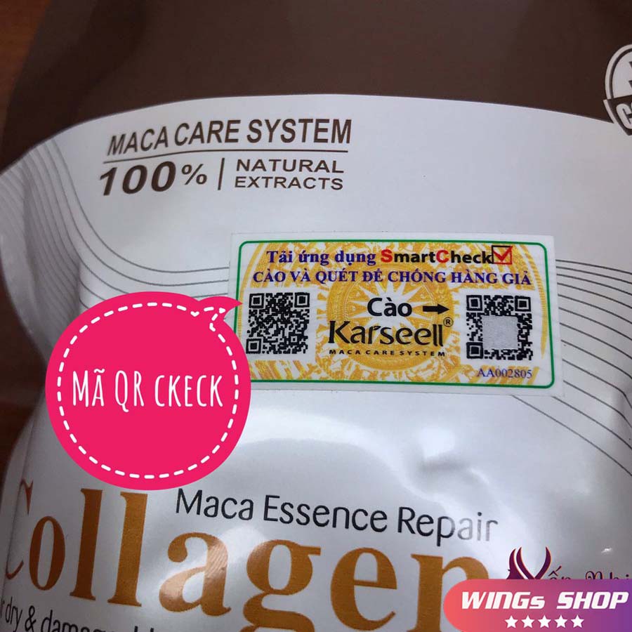 Hấp Ủ Tóc Collagen Karseell Maca Dạng Túi 500ML | Phục Hồi Tóc, Giúp Tóc Siêu Mềm Mượt | Hàng Chính Hãng