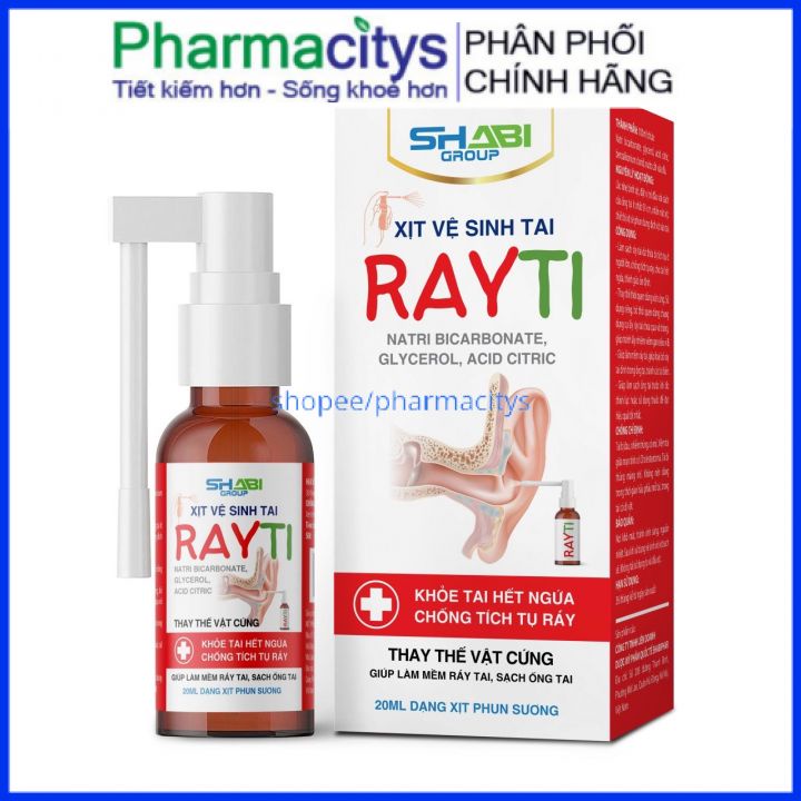 Xịt vệ sinh tai Rayti lọ 20ml