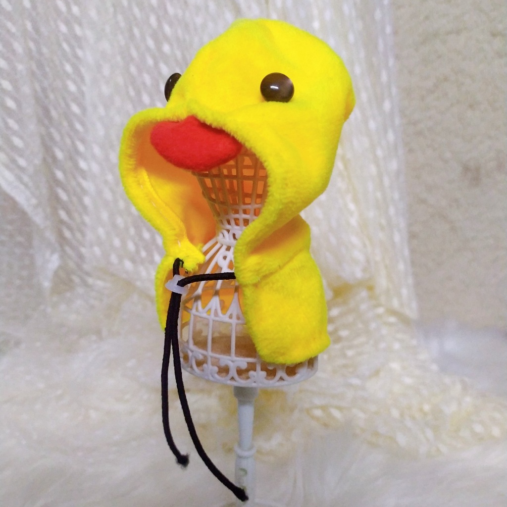 Áo Choàng Con Vịt Màu Vàng Cho Doll 10cm