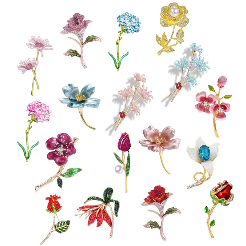 Ghim CàI ÁO HìNh Hoa Tulip ĐíNh Kim Cương Giả ThờI Trang Cho Nam Nữ