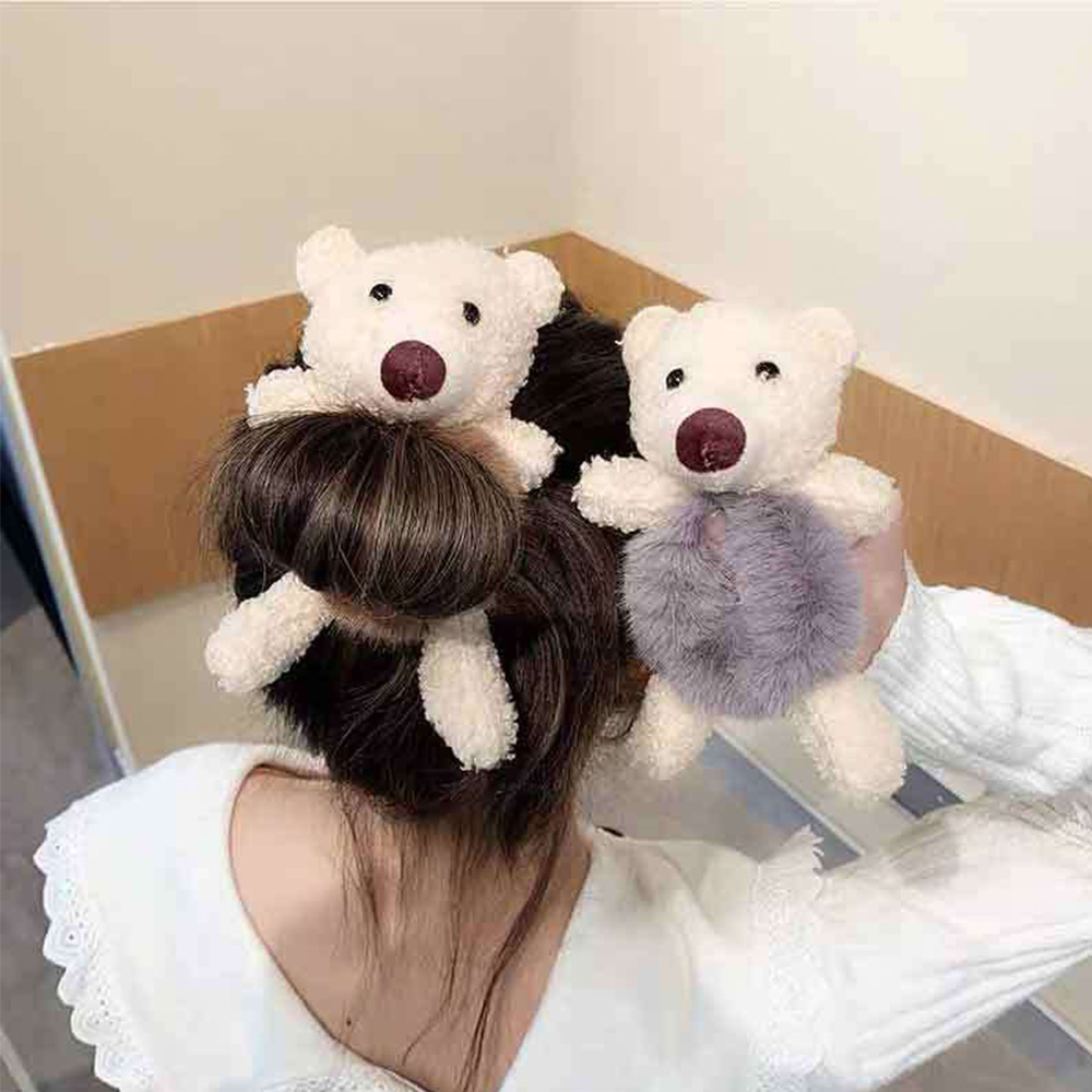 Dây buộc tóc hình gấu bông dễ thương cho nữ