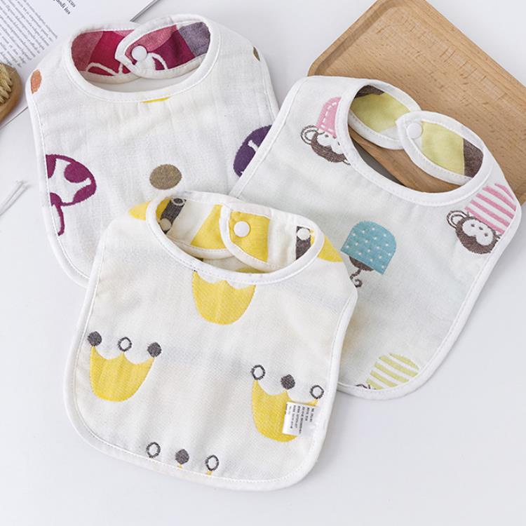 Yếm Ăn cotton Mềm Mại Thoáng Khí Thân Thiện Với Da In Hình Đám Mây Dễ Thương Thời Trang 2022 Cho Bé