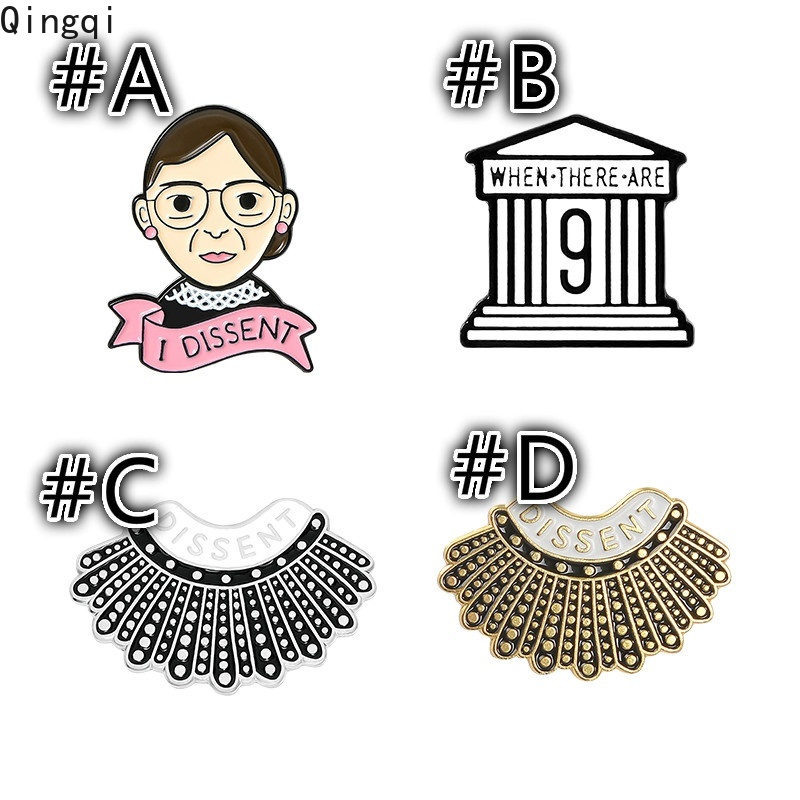 Ghim cài áo Miss Zoe in hình chữ I Dissent tráng men RBG ủng hộ công lý cho phái nữ thích hợp để làm quà tặng