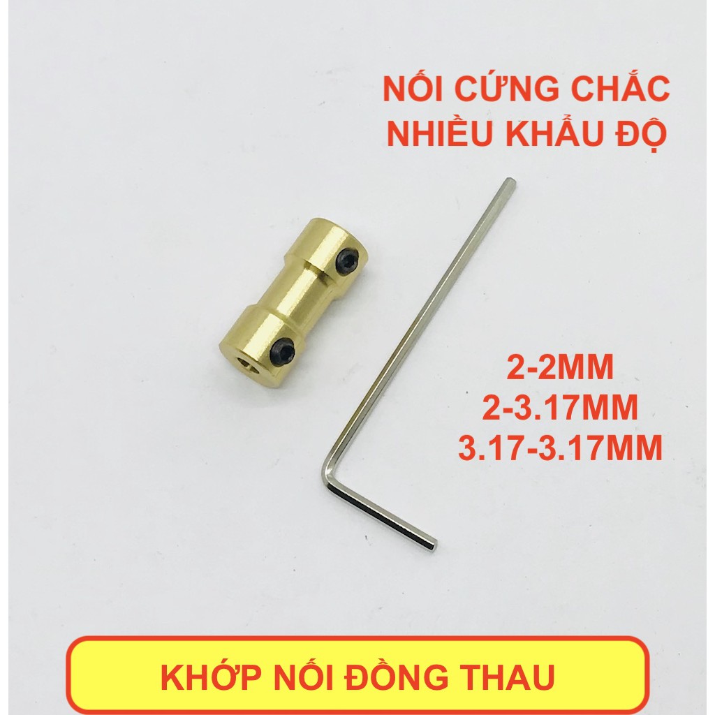 Khớp nối đồng thau nối khít không lỏng kèm ốc và lục giác chất lượng cao đủ khẩu độ 2-2mm 2-3.17mm 3.17-3.17mm - LK0097