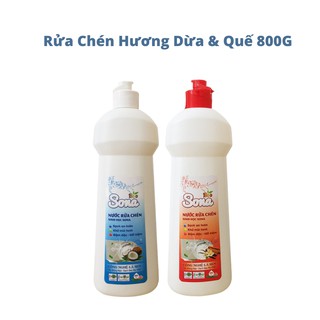Nước Rửa Chén, Nước Rửa Bát Sona 800gr - Hương Quế/ Hương Dừa