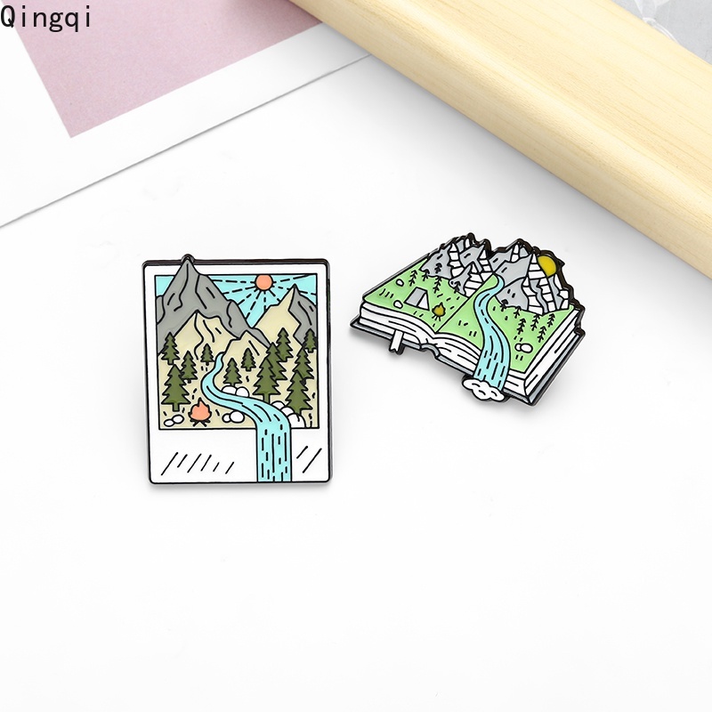 Ghim cài áo Miss Zoe tráng men hình ngọn núi dành cho bạn bè