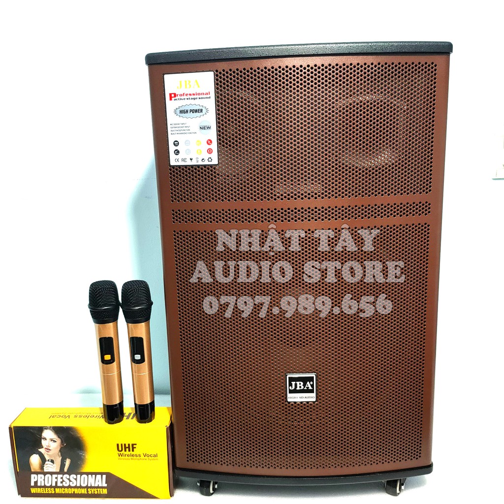 Loa Kéo Di Động - JBA 505A - Loa kẹo kéo karaoke bluetooth - loa bass 4 tấc [ TẶNG KÈM 2 MICRO ]