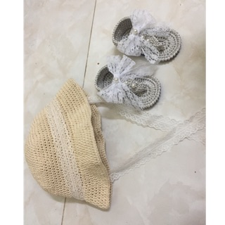 set mũ giày handmade cho bé