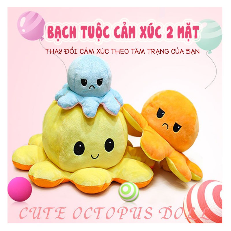 Bạch Tuộc 2 Mặt, Bạch Tuộc Cảm Xúc 2 Mặt Thay Đổi Biểu Cảm Nhiều Màu LEON OFFICIAL